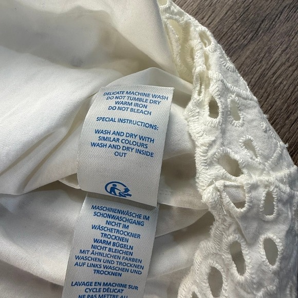 Boden Isadora Broderie Women's Eyelet Dress White Size 12 100% Cotton Spring - Picture 10 of 14